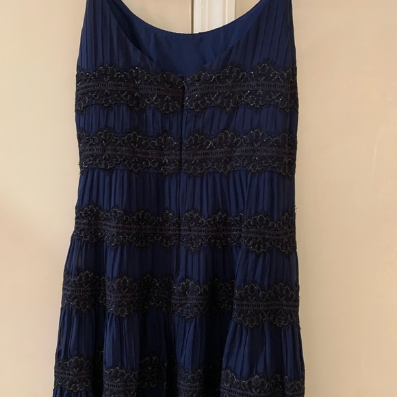 Navy cocktail dress with spaghetti straps - Picture 7 of 7